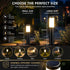 Large Black Cool White Solar LED Stainless Steel Yard Light