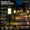 Large Black Warm White Solar LED Outdoor Garden Light