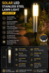 Large Black Warm White Solar LED Outdoor Garden Light