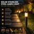 Small Black Warm White Solar LED Stainless Steel Lawn Light