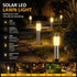 Small Silver Warm White Solar LED Stainless Steel Yard Light