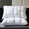 Twisted Pure White High Loft Pillow Pair | 950g Per Piece | Bright Supportive Pillow Set, Christmas Crisp Deep Sleep Set for Bright Bedroom