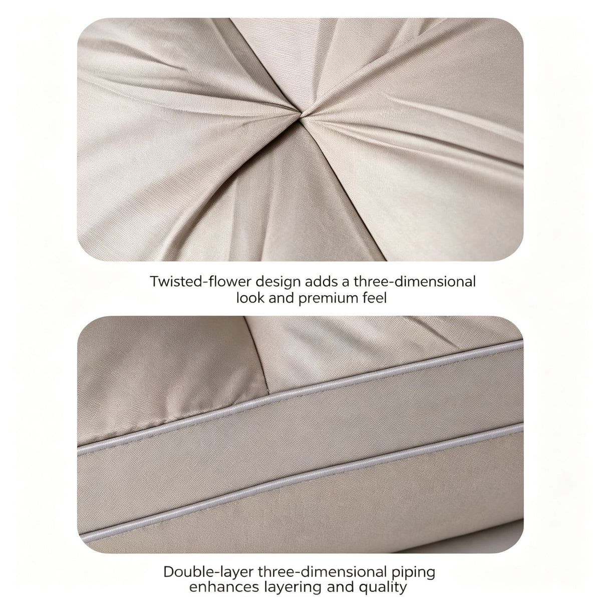 Twisted Pure White High Loft Pillow Pair | 950g Per Piece | Bright Supportive Pillow Set, Christmas Crisp Deep Sleep Set for Bright Bedroom