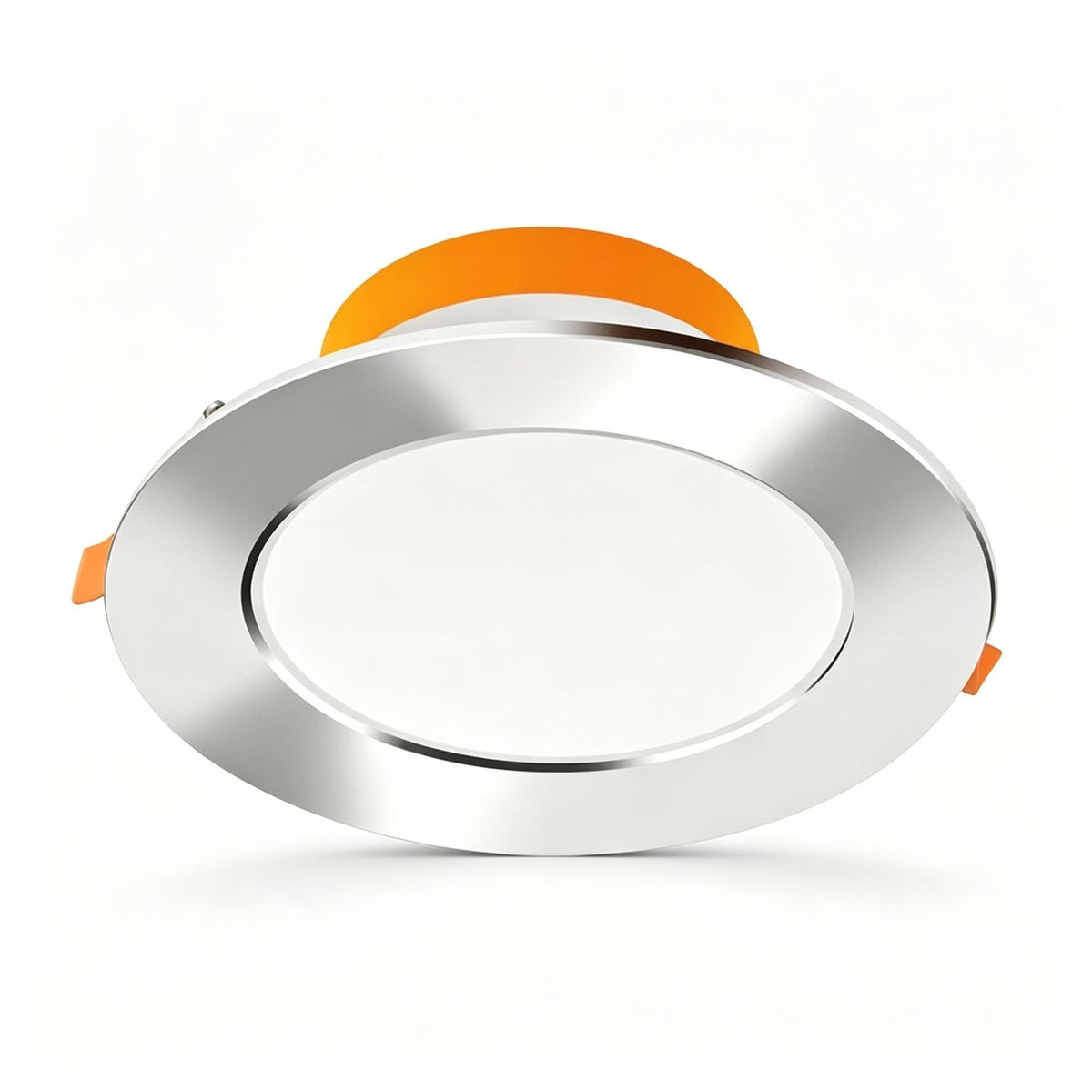 4 Pack All Aluminum Bright Silver 18W Cool White (Cutout 15-17cm) | Recessed LED Downlight | Christmas Extra Bright Silver Set | Large Silver Trim High Power Ceiling Light