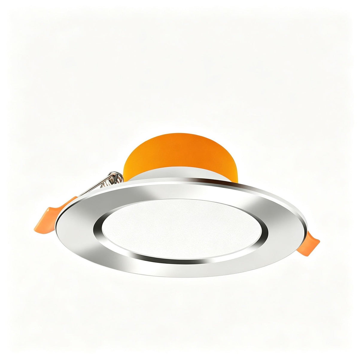 4 Pack All Aluminum Bright Silver 7W Cool White (Cutout 8.5-9.5cm) | Recessed LED Downlight | Christmas Compact Delicate Set | Small Silver Trim Ceiling Light for Corridor