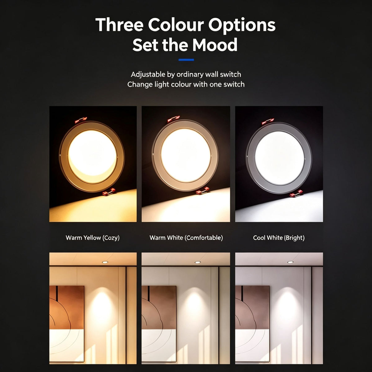 4 Pack All Aluminum Bright Silver 9W Cool White (Cutout 9-11cm) | Recessed LED Downlight | Christmas Versatile Set | Medium Size Silver Trim Ceiling Lamp