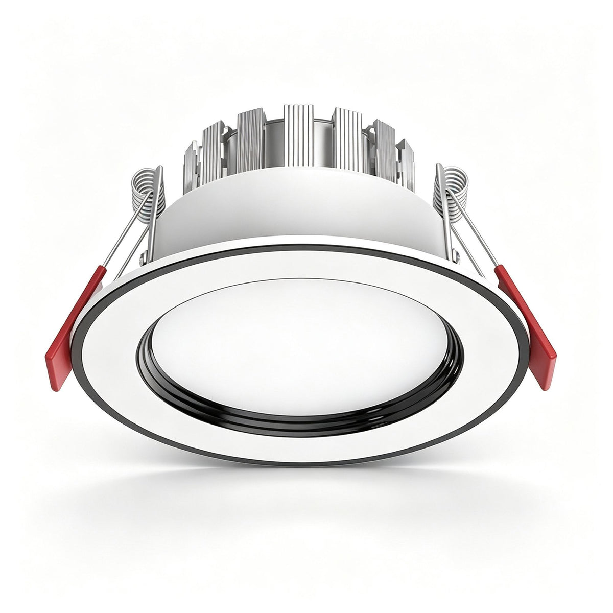 4 Pack White Black 7W Tri-Color [Premium Thickened Aluminum] (Cutout 7-9cm) | Recessed LED Downlight | Christmas Multi-Color Dimming Set | 3-Color Thick Aluminum Ceiling Lamp