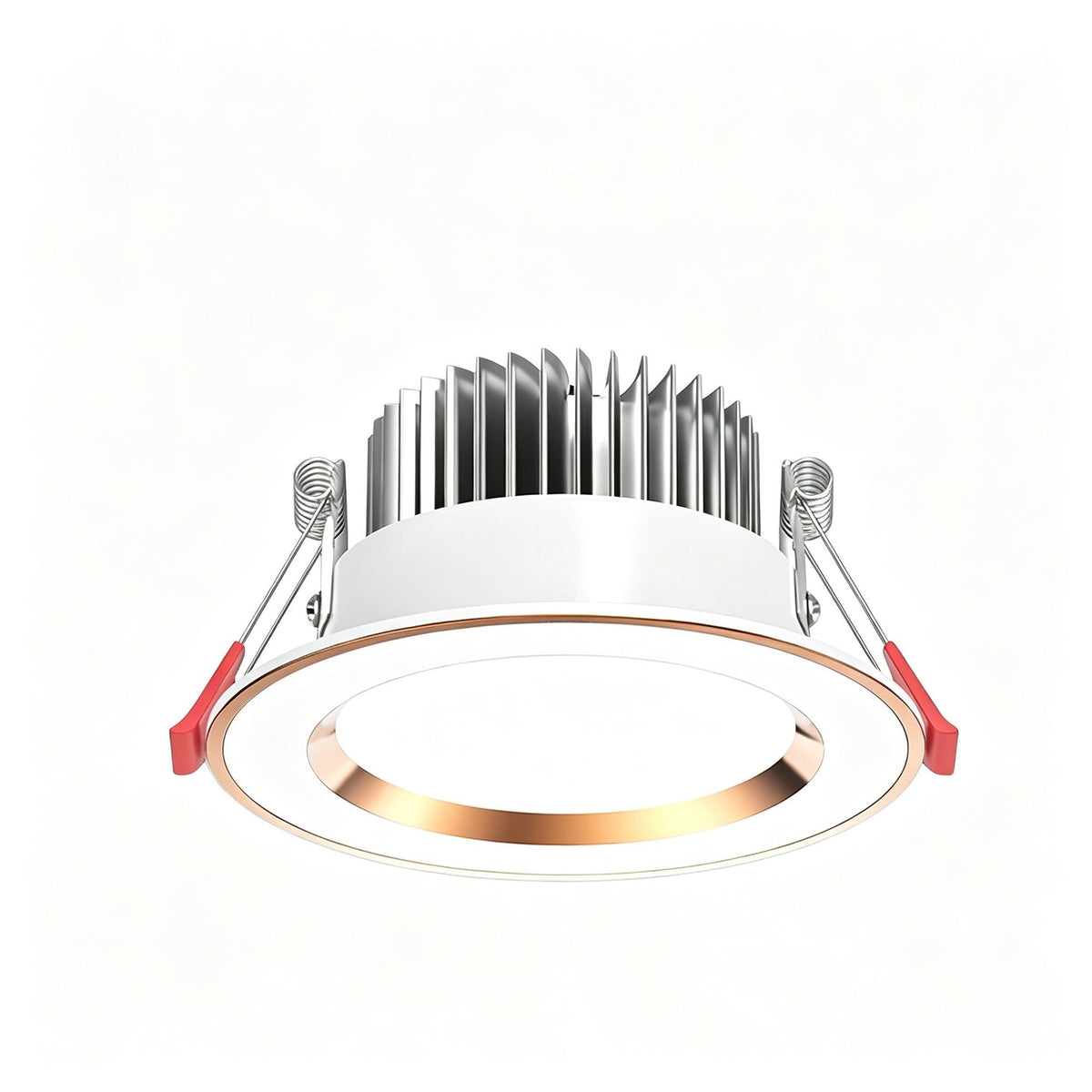 4 Pack Platinum White 5W Tri-Color [Luxury All Aluminum] (Cutout 6.5-8.5cm) | Recessed LED Downlight | Christmas Mini Dimmable Set | 3-Color Small All Aluminum Lamp