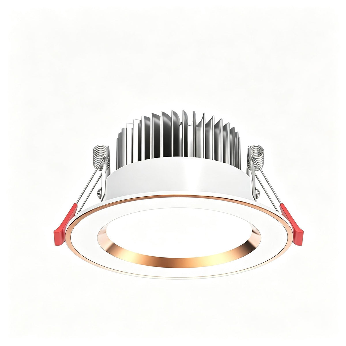 4 Pack Platinum White 7W Tri-Color [Luxury All Aluminum] (Cutout 6.5-9cm) | Recessed LED Downlight | Halloween Luxury Dimmable Set | All Aluminum 3-Color Ceiling Lamp