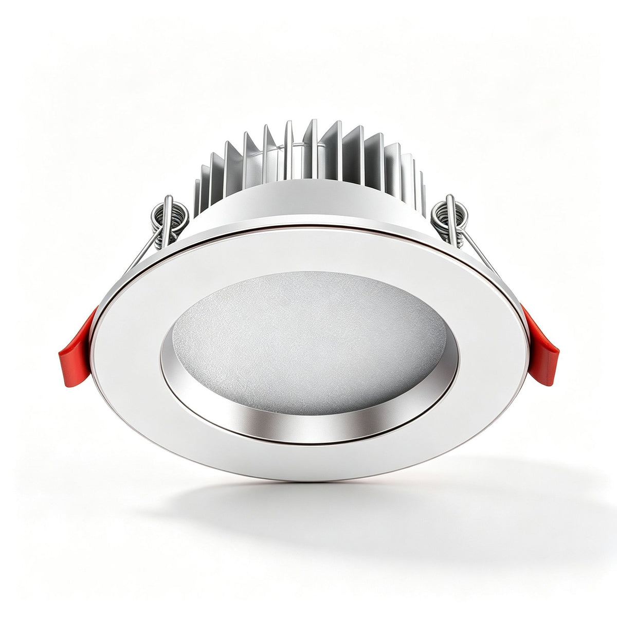 4 Pack Platinum White Full Spectrum 98 CRI 7W Tri-Color Dimmable (Cutout 6.5-8.5cm) | Recessed LED Downlight | Christmas Adjustable Eye-Care Set | Full Spectrum Dimmable Household Ceiling Light