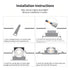 4 Pack Silver White Flagship Full Spectrum 98 CRI 7W Cool White | Recessed LED Downlight | Christmas Flagship High-CRI Silver Set | Silver Trim Full Spectrum Bright Ceiling Light