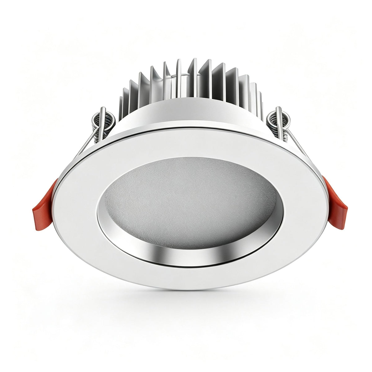 4 Pack Silver White Full Spectrum 98 CRI 7W Tri-Color Dimmable (Cutout 6.5-8.5cm) | Recessed LED Downlight | Christmas Silver Adjustable Gift | Full Spectrum 3-Color Silver Ceiling Light