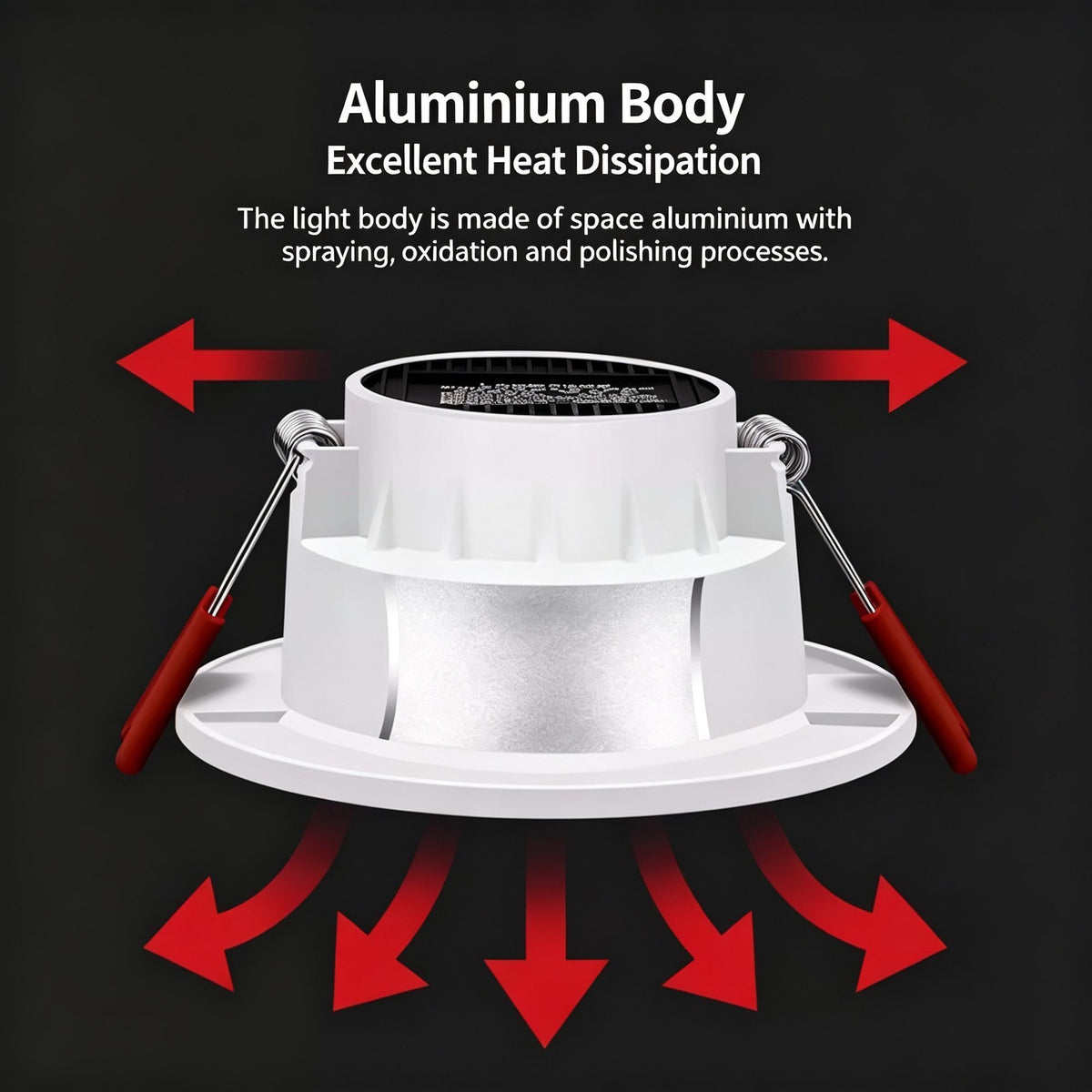 4 Pack Elegant White 5W Warm White [Zinc-Iron Alloy] (Cutout 7-9cm) | Recessed LED Ceiling Light | Halloween Warm Durable 4-Pack | Zinc-Iron Alloy Warm Light Downlight