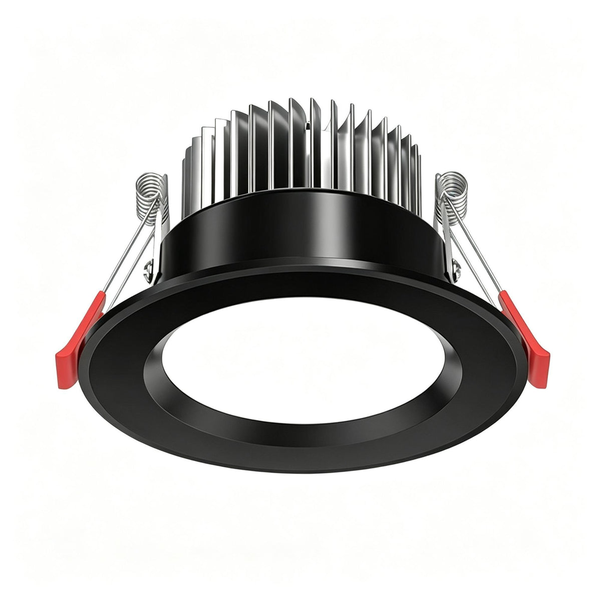 4 Pack Matte Black 7W Tri-Color [Luxury All Aluminum] (Cutout 6.5-9cm) | Recessed LED Downlight | Christmas Luxury Dimmable Matte 4-Pack | All Aluminum 3-Color Matte Ceiling Lamp