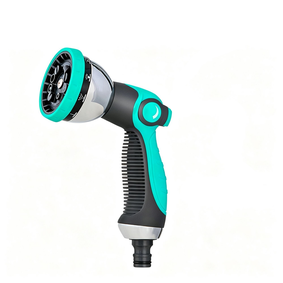 D5 Chrome Plated Shower Water Gun Blue | Christmas Rust-Resistant Gift | Chrome Finish Dual-Use Nozzle for Watering & Cleaning