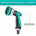 D5 Chrome Plated Shower Water Gun Blue | Christmas Rust-Resistant Gift | Chrome Finish Dual-Use Nozzle for Watering & Cleaning