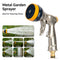 Metal Shower Spray Gun | Halloween Full Metal Gift | All Metal Body Garden Shower Nozzle for Gentle Plant Watering