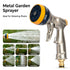 Metal Shower Spray Gun | Halloween Full Metal Gift | All Metal Body Garden Shower Nozzle for Gentle Plant Watering