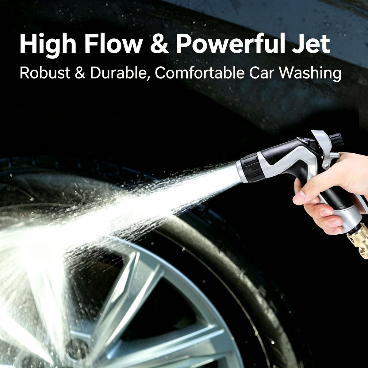 Metal Shower Spray Gun | Halloween Full Metal Gift | All Metal Body Garden Shower Nozzle for Gentle Plant Watering