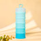 Blue 5‑Tier Separated Grid Powder Dispenser 2Pcs, Airtight Portable Protein Powder Retail Box, Christmas & Halloween Travel Storage Case