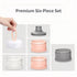 Blue 5‑Tier Separated Grid Powder Dispenser 2Pcs, Airtight Portable Protein Powder Retail Box, Christmas & Halloween Travel Storage Case