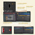 Men Portable Anti‑Skimming Money Clip Black, Short RFID Blocking Wallet, Halloween Business Commute Daily Use Purse Accessory
