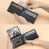 Men Portable Anti‑Skimming Money Clip Black, Short RFID Blocking Wallet, Halloween Business Commute Daily Use Purse Accessory