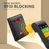 Men Portable Anti‑Skimming Money Clip Black, Short RFID Blocking Wallet, Halloween Business Commute Daily Use Purse Accessory