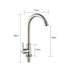 304 Stainless Steel Single Cold Kitchen Faucet Large Bend Without Inlet Pipe Ball Bearing Rotatable Tap for Sink Bathroom Halloween Christmas Home Hardware