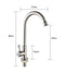 Stainless Steel Single Cold Large Bend Kitchen Sink Faucet Without Inlet Pipe Single Water Outlet Tap for Kitchen Bathroom Holiday Household Hardware