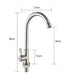 Stainless Steel Single Cold Large Bend Kitchen Sink Faucet Without Inlet Pipe Single Water Outlet Tap for Kitchen Bathroom Holiday Household Hardware