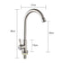Ball Bearing Type 304 Stainless Steel Single Cold Large Bend Faucet Without Inlet Pipe Rotatable Sink Tap Kitchen Bathroom Christmas Home Accessory