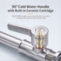 Ball Bearing Type 304 Stainless Steel Single Cold Large Bend Faucet Without Inlet Pipe Rotatable Sink Tap Kitchen Bathroom Christmas Home Accessory