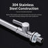 Ball Bearing Type 304 Stainless Steel Single Cold Large Bend Faucet Without Inlet Pipe Rotatable Sink Tap Kitchen Bathroom Christmas Home Accessory