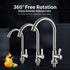 Ball Bead Stainless Steel Single Cold Large Bend Kitchen Tap Without Inlet Pipe Single Cold Water Outlet Faucet for Washing Basin Home Hardware Gift