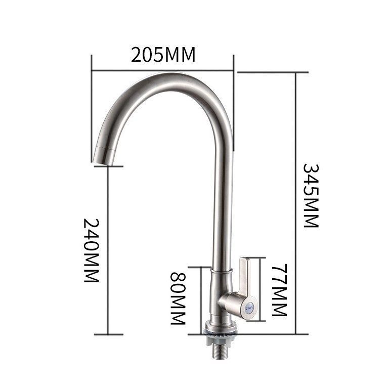 Ball Bearing 304 Linglong Pagoda 24 Tube Single Cold Tap Without Inlet Pipe 304 Stainless Steel Sink Faucet for Kitchen Christmas Home Supply