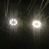 2Pcs Solar 8LED Cast‑Aluminum Buried Ground Lamps Warm Light Waterproof Garden Villa Patio Halloween Xmas Outdoor Accent Lighting