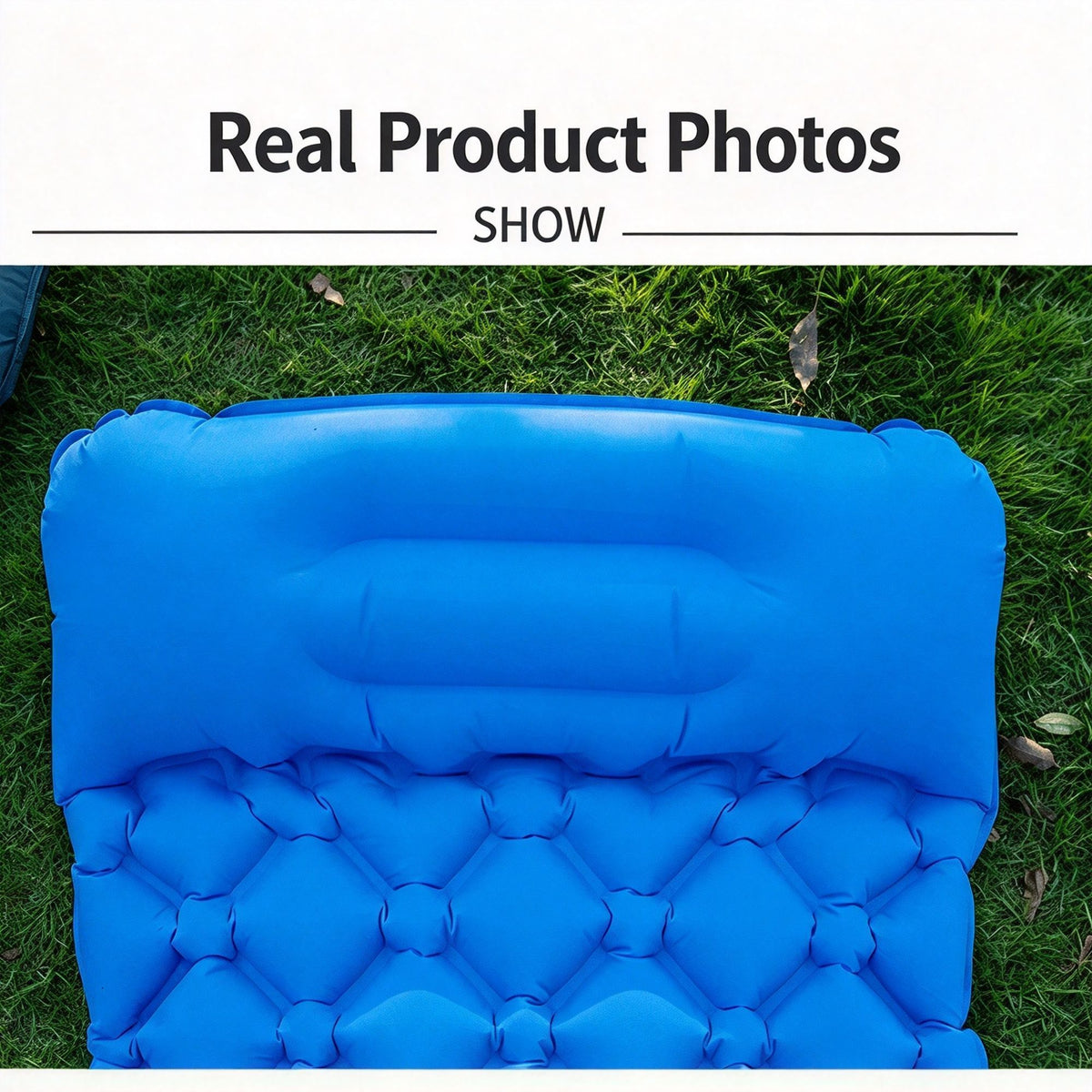 Grey Single Inflatable Air Mattress 190x60x5cm Portable Air Bed for Camping Travel Office Lunch Rest Halloween Holiday Camping Accessory