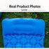 Khaki Pink Single Inflatable Air Mattress 190x60x5cm Light‑Weight Portable Air Bed for Camping Travel Home Office Lunch Break