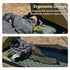 Khaki Pink Single Inflatable Air Mattress 190x60x5cm Light‑Weight Portable Air Bed for Camping Travel Home Office Lunch Break
