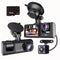 2‑Inch Screen Triple‑Lens Car DVR Front Interior Rear With 32G Memory Card HD Night‑Vision Parking Surveillance Recording, Ideal Xmas Present For Driver Auto Holiday Accessory
