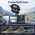 2‑Inch Screen Triple‑Lens Car DVR Front Interior Rear With 32G Memory Card HD Night‑Vision Parking Surveillance Recording, Ideal Xmas Present For Driver Auto Holiday Accessory