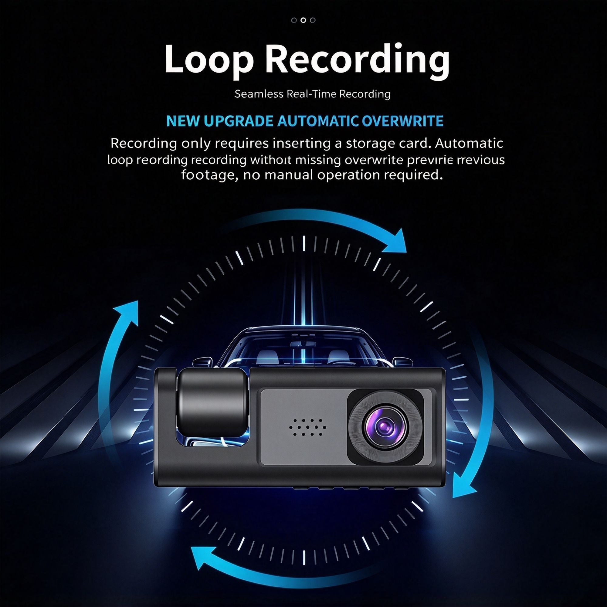 2‑Inch Screen WiFi Triple‑Channel Car Driving Recorder Front Inside Rear Lens 32G Memory Card HD Night Vision Parking Monitoring Mobile Sync, Must‑Have Auto Safety Device, Halloween Christmas Gift Option
