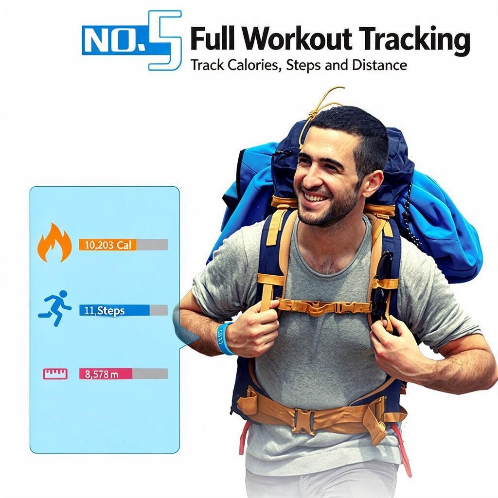 C3 PLUS Smart Watch Fitness Tracker Band Round Screen Step Counter Calorie Distance Silent Alarm USB Recharge Black 3 Alarms Gym Gift