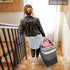 75L Quatrefoil Print Fabric Laundry Hamper Grey Lattice Tall Foldable Storage Bin for Bedroom Bathroom Clothes