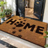 Paw Trail Print Coir-Look Welcome Mat 50x80cm Brown Mud Scraper Washable Halloween Porch Entry Rug