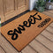 Mud Absorbing Faux Coconut Fibre Doormat 50x80cm Sweet Home Script Brown Low-Pile Entry Rug for Porch Steps Halloween