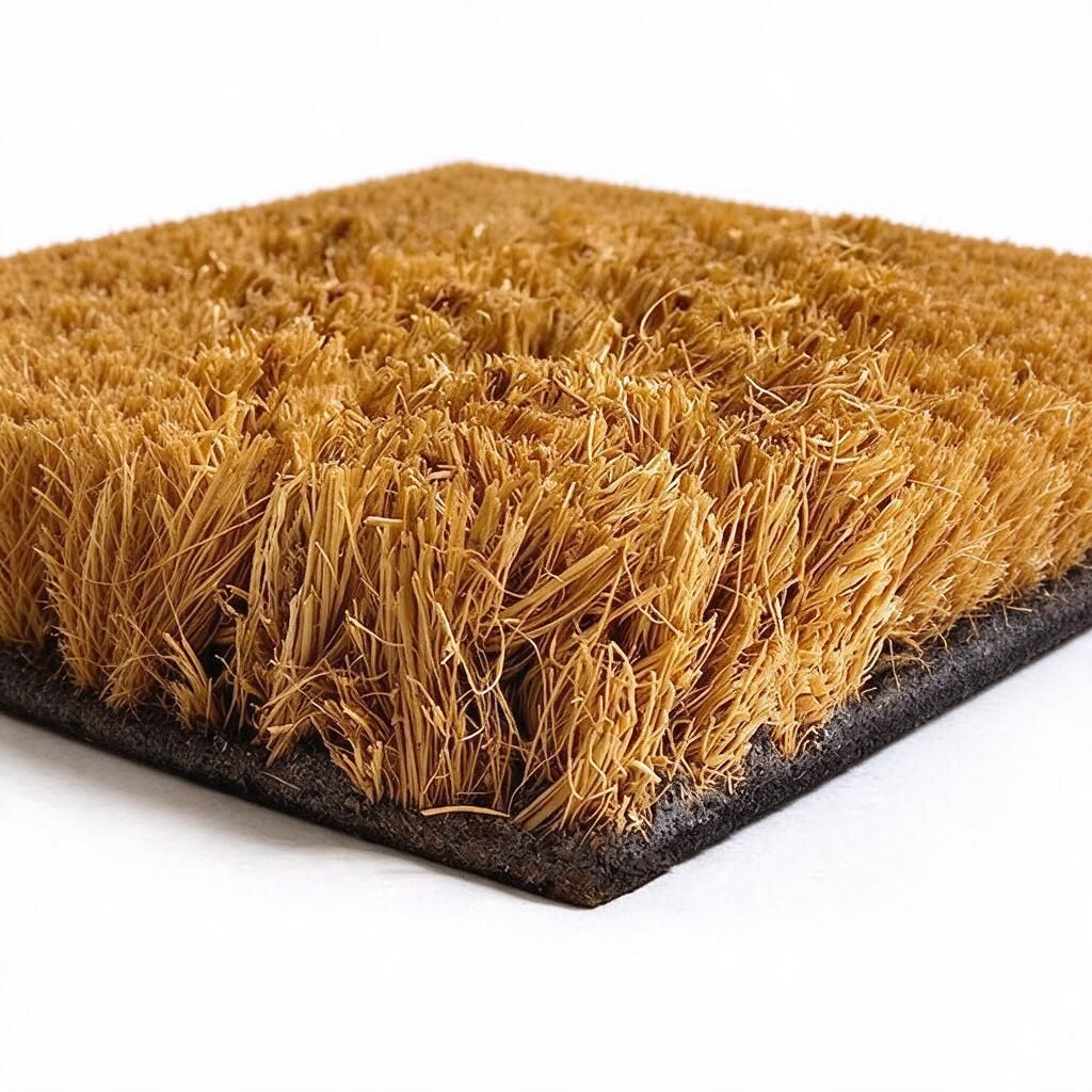 Non-Slip Brown Doormat 50x80cm Good Wishes Lettering Ornate Scroll Border Coarse Fibre Indoor Outdoor Halloween Entry