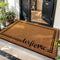 Welcome Cursive Script Faux Coir Mat Comfy Step 45x75cm Double Line Frame Anti-Skid Shake Clean Porch Rug Halloween