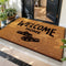 Halloween Front Door Mat 50x80cm Faux Coir Style Home Footprint Design Non Slip Washable Entry Rug for Porch Steps Indoor